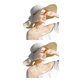 thumbnail image 4 of Sonducket Sombrero flexible de ala grande para mujer: fácil de guardar y empacar Sombrero de sol enrollable plegable de paja ecológico beige beige 2Conjunto, 4 of 6