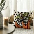thumbnail image 2 of Sm:)e Polka Dot Pumpkin Fall Throw Pillow Cover 18x18 Inch Set of 2, Seasonal Autumn Thanksgiving Harvest Decoration for Home Sofa Couch, 2 of 7