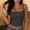 Dark Gray, variant on Women Y2K Sleeveless Striped Spaghetti Strap Crop Cami Tank Backless Slim Fit Aesthetic Going Out Tops