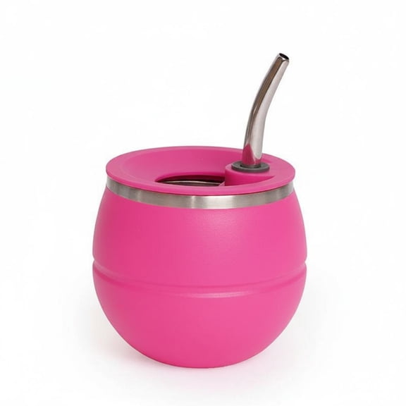 harayaa Yerba Mate Cup Drinking Tumbler Stainless Steel Insulated Mug 304 Construction 200 Ml with Lid and Straw for Commuters Travelers and Workers