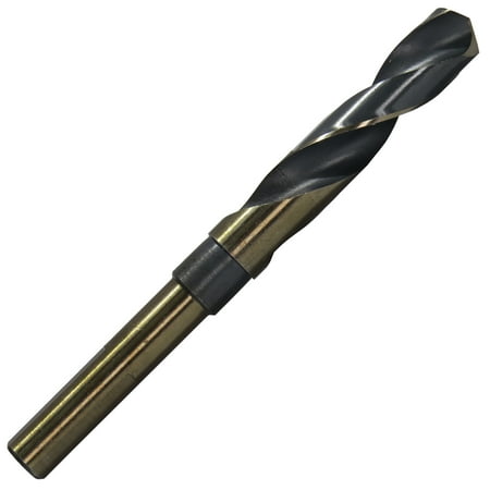 

3/4 Reduced Shank HSS Black & Gold KFD Drill Bit 1/2 Shank 3-Flat Shank Pack of 1