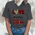 thumbnail image 2 of Hyknon Hauts pour Femmes Col Rond T-Shirts Imprimés Manches Courtes Blouse Polyvalente pour Sortir, 2 of 5