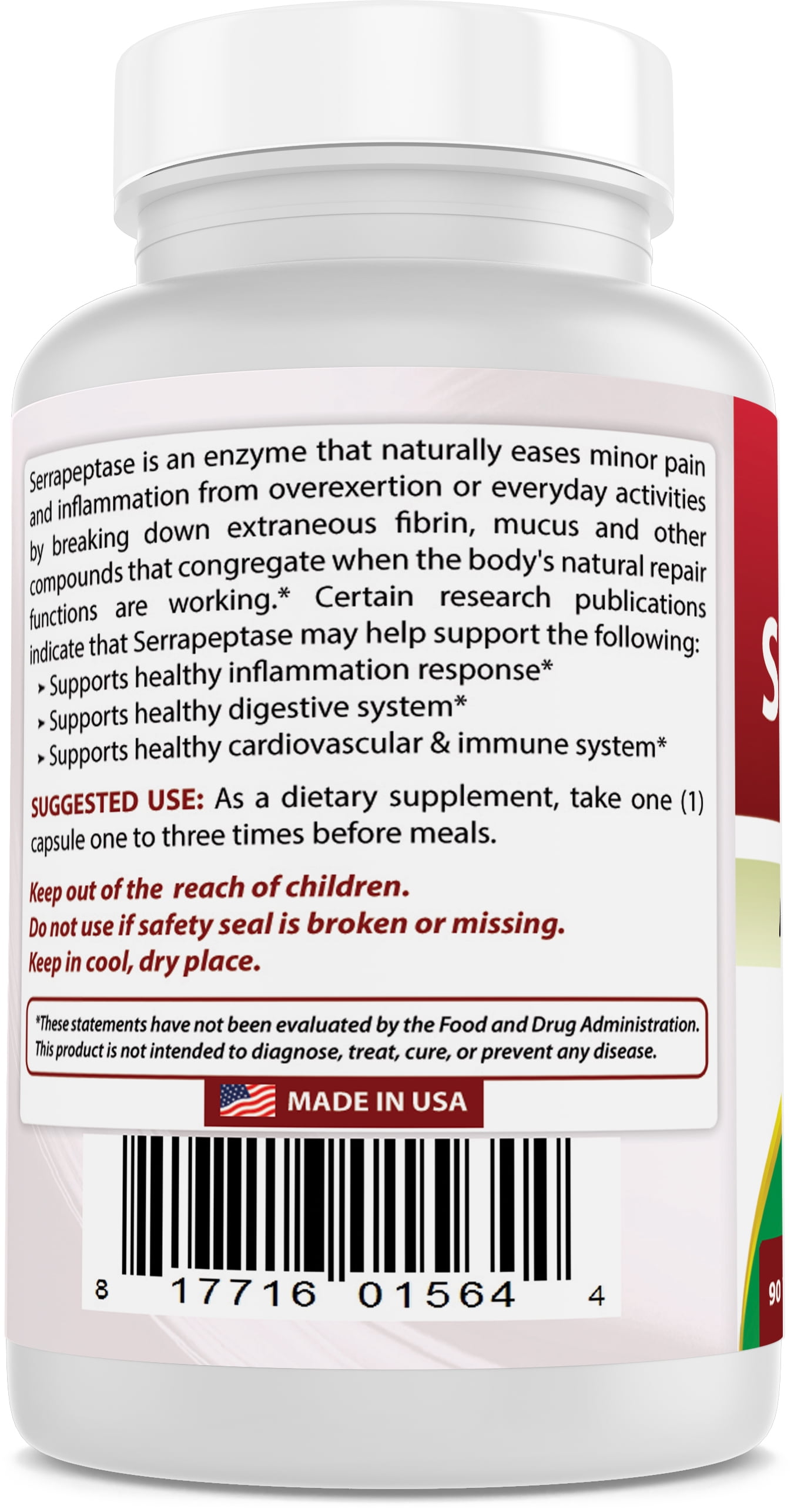 Serrapeptase Supplement - All-Natural, Non-GMO, Gluten Free Serrapeptase 40000 SPU - Foto 3