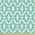 thumbnail image 2 of Ambesonne Abstract Fabric by the Yard Upholstery, Ornamental Wavy Streaks, 1 Yard, Seafoam and White, 2 of 5