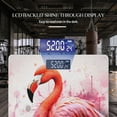 thumbnail image 3 of Digital Bathroom Scale with Large LCD Display,High Capacity Scale 400 lbs High Precision body fat scale-Flamingo In Watercolor Splashes, 3 of 4