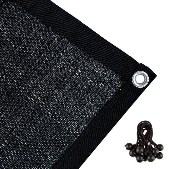 Agfabric 60% Sunblock Shade Cloth With Grommets 10x18ft Black for Plant Cover Greenhouse,Barn,Kennel, Pool, Pergola or Carport