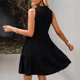 thumbnail image 3 of Vestido con cuello anudado elegante vestido suelto con dobladillo escalonado cuello en V suave elegante para fiesta en la playa Crtynell Otros, 3 of 6
