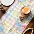 thumbnail image 3 of Colorful Easter Table Runner 72 Inches, Easter Eggs Botanical Spring Floral Bed Runner Dresser Scarves Tabletop for Indoor Outdoor Parties/Ceremony/Banquet, 14" x 72", 3 of 8