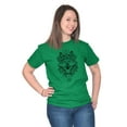thumbnail image 4 of Geometric Feather Wolf Dreamcatcher Plus Size Crewneck Graphic Tee Shirt Brisco Brands 5X, 4 of 5