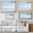 thumbnail image 4 of Designart "Horizon With Coastal Windows II" Coastal Windows Wall Art Living Room, 4 of 7