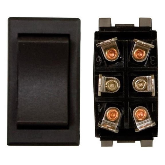 6 Pin Terminal Slide Out Momentary Switch - Black