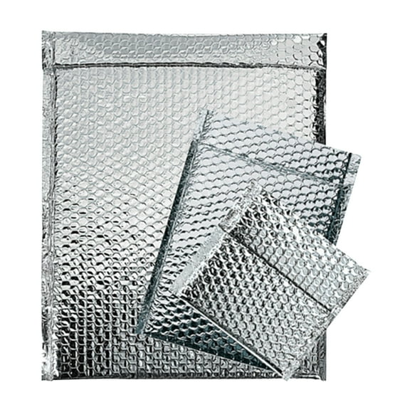 The Boxery Thermal Bubble Mailer 11” x 15”|Pack of 10 Insulated Metallic Bubble Mailers, Self-Seal Metallic Bubble Envelope, Waterproof Insulated Shipping Envelopes for Food, Cosmetics