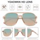 thumbnail image 3 of Gafas de sol YDAOWKN Retro Square Aviator UV400 para hombre y mujer, 3 of 7