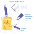 thumbnail image 2 of 2Pcs Stainless Steel Cheese Slicer Cream Cutter Butter Scraper Multi Purpose Kitchen Tools for Kitchen Bakery (TPR Handle, Blue), 2 of 8