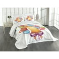 thumbnail image 3 of Ambesonne Colorful Quilted Bedspread Set 3 Pcs, Vintage Birthday, Queen Size, Multicolor, 3 of 5