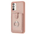 thumbnail image 6 of PU Leather Wallet Phone Case Compatible with Samsung Galaxy A13 4G,with Credit Card Holder 360° Rotating Ring Kickstand Shockproof Protective Rugged Phone Cover Snap Button Closure,Rosegold, 6 of 12