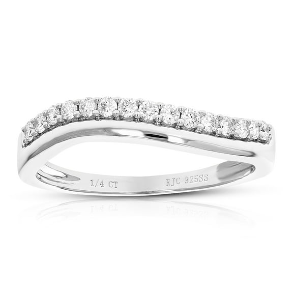 Vir Jewels 1/4 CTTW Lab Grown Diamond Wedding Band in Sterling Silver Female Adult