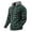 Green, variant on Mens Open Front Hoodie Checked Long Sleeve Hooded Fleece Tops Button Down Coats Winter Fleece Lined Hooded Jackets