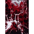 thumbnail image 1 of Ladole Rugs ANS10674 Tapis Abstrait Contemporain Doux, Rouge/noir, 53" x 76"(160cm x 230cm), 1 of 4