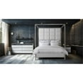 thumbnail image 2 of Michael Amini State St. Metal Eastern King Canopy Bed in Off White, 2 of 8