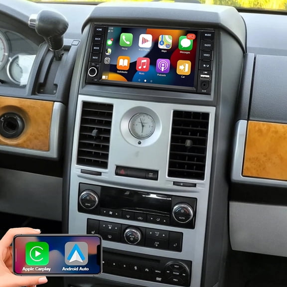 Gsuatey 7 inch Car Radio for Chrysler Town & Country 2008-2016, 4 64G Touchscreen Car Stereo with Wireless Carplay Android Auto GPS Navigation Bluetooth WiFi FM/RDS SWC AHD Backup Camera