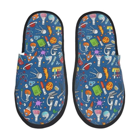 

Tideii Different Chemical Things for Home Indoor Cotton Slippers Autumn and Winter EVA Plush Slippers Household Supplies Unisex-Large