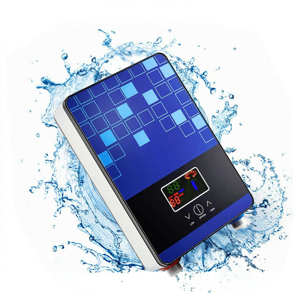 TFCFL Whole House Electric Tankless Instant Water Heater w/ Shower Head Kitchen Bathroom Water Heater 4500W 110V