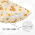 thumbnail image 3 of Lsque Squirrel And Leaves Pattern Pillow Case – Soft & Cozy Throw Pillow Cover, Hypoallergenic Cushion Case for Sleeping Women with Envelope Closure-14"x20", 3 of 6