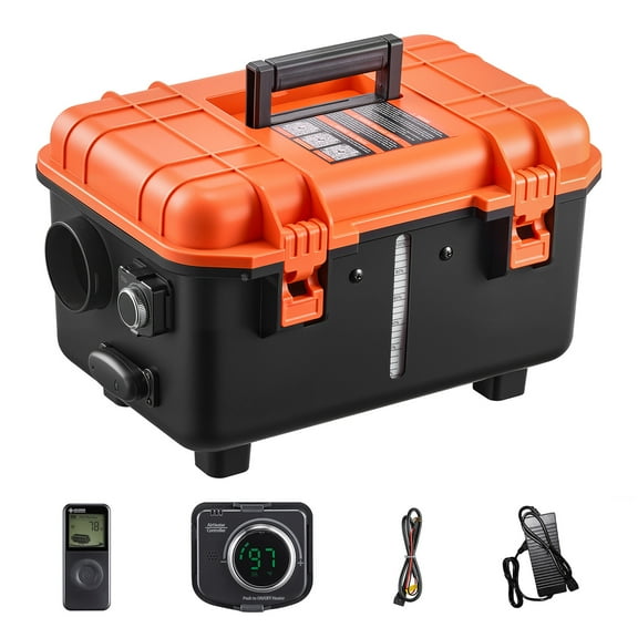 KFFKFF Portable Diesel Air Heater, 8KW, DC 12V/24V, Integrated Unit with Remote Control and LCD Display, Efficient Heating and Quiet Operation, 1.1 Gal Fuel Tank for Trucks, Vans, RVs, Campers