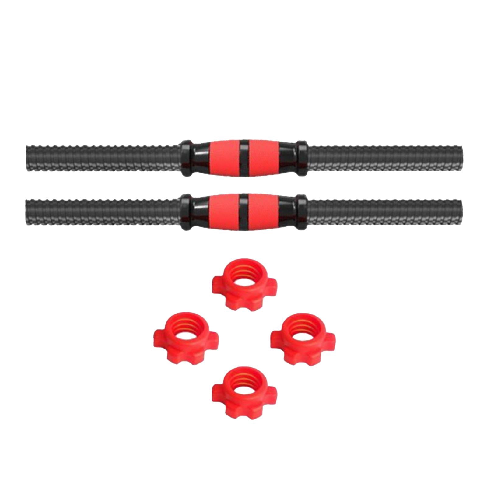 Baoblaze 2 Pieces Dumbbell Handle Threaded Barbell Bar for Home Strength Training Gym 35cm