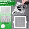 40 Pack Disposable Shower Drain Hair Catcher Square, 4.1 in Mesh Drain