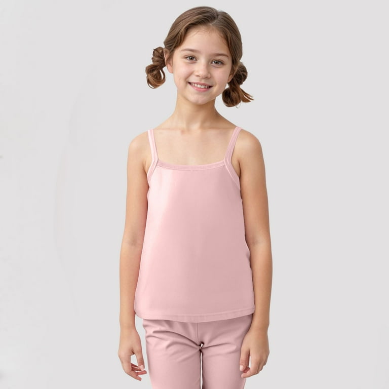キャミソール Pretty Girl Camisole  pink alcepopk Girl's Undershirt - Soft and Breathable Cotton Cami Tank