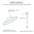 thumbnail image 6 of Rosec Jewels Certified Lab Grown Diamond 7mm Heart Engagement Ring, EF-VS Quality - Ready To Gift, 14K White Gold, US 8.00, 6 of 9