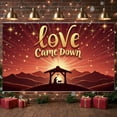 thumbnail image 4 of Golden Letters Christmas Banner Red Background Nativity Banner Starry Sky Cross Design Religious Banner for Church Events Christmas Parties Religious Ceremonies, 4 of 9