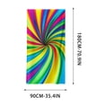 thumbnail image 3 of Aufmer Foldable Portable Printed Beach Towel High Water Absorption Fast Drying Performance For Seaside Travel Outdoor Sports Daily Wiping Use(35.43x70.86in), 3 of 7