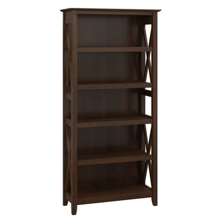 Bush Furniture Key West Tall 5 Shelf Bookcase Bing Cherry Bush Furniture Key West Tall 5 Shelf Bookcase Bing Cherry