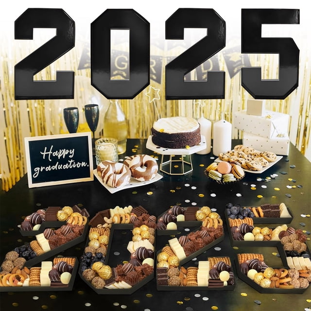2025 Graduation Celebration Serving Tray For School Parties And Decorative Table Displays 4PCS