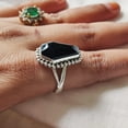 thumbnail image 2 of coffin ring natural black onyx ring 925 sterling silver rings dainty ring gemstone ring bohemian jewelry handmade ring coffin black onyx ring onyx ring beaded ring thanksgiving ring promise ring, 2 of 7