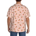 thumbnail image 3 of Zufioo orange carrot on a gingham Mens Button Down Short Sleeve Shirt,Classic Plaid Shirt,Mens Accessories Fashion Tops-Large, 3 of 5