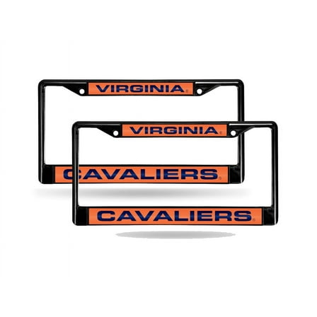 Virginia Cavaliers Black Metal Laser Cut License Plate Frame - Set of 2 Frames