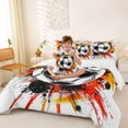 thumbnail image 4 of Erosebridal Colorful Ink Graffiti 7-Piece Twin Bedding Sets,Boys Football Soccer Bedding Comforter Set For Kids,Reversible, 4 of 7