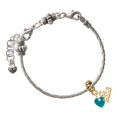 thumbnail image 2 of Delight Jewelry Acrylic Mini Teal Heart - Goldtone Plated Rope Charm Bead Dangle with Mini 2026, 2 of 4