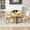 Natural Wood, variant on FFZ Farmhouse 5-Piece Dining Set – Extendable Wood Table with 4 Upholstered Chairs (Natural Wood Wash/Brown)