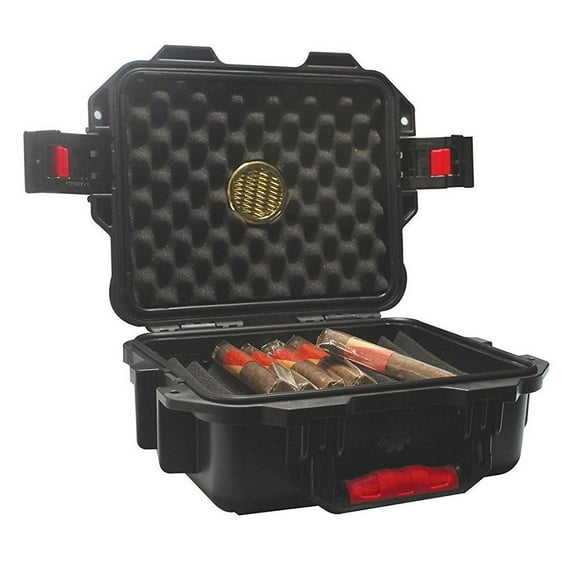 FESS. Armour S Case Extreme Rugged Air Tight Waterproof Travel 25-30 Cigars Humidor