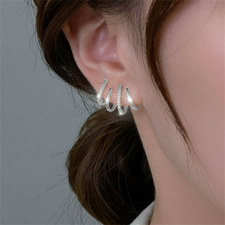 SILVER925 HOOP STUD EARRINGS /シルバー/ピアス Amazon.com: Sterling Silver Hoop Earrings Sterling Silver