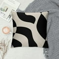 thumbnail image 2 of JEUXUS  Black White Geometric Modern Abstract Neutral Art Throw Pillow Cover, Abstarct Art Throw Pillow Case Home Living Room Bedroom Patio Couch Decor,Women Gifts (Black), 2 of 5