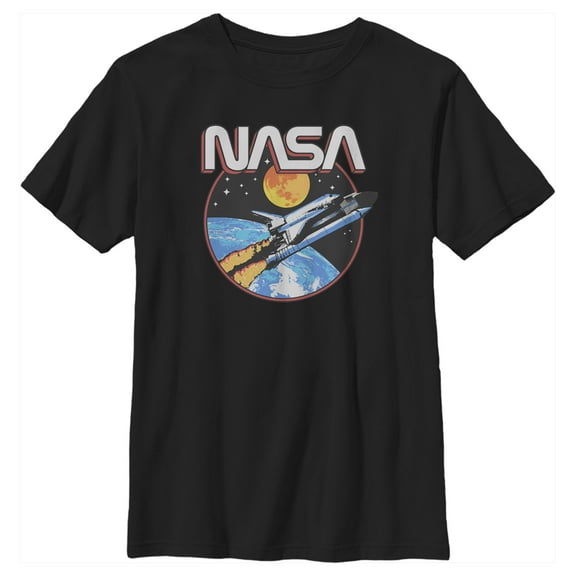 Boy's NASA Shuttle Journey  Graphic Tee Black Small