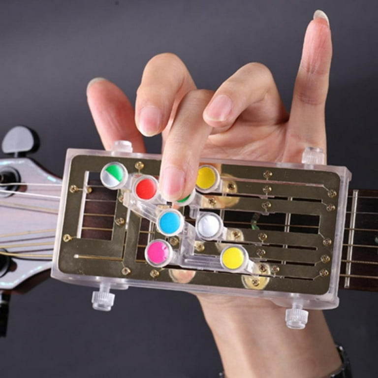 Topwoner Classical Guitar Teaching Aid Guitar Learning System Study Practice Aid Pain proof Finger Booster Portable Learn Chord Assistant
