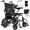 BLACK, variant on HOVERHEART 4-Wheel Foldable Travel Electric Wheelchair & Mobility Scooter – 286 lb Heavy-Duty Power Chair, 15 km Range(Black)