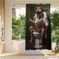 thumbnail image 4 of Shiyou-Chien Assis sur la Lecture des Toilettes Rideau de Douche, Ensembles de Rideaux de Douche Amusants pour Salle de Bain avec 12 Crochets, Rideau de Douche Imperméable pour Baignoire Humour Animaux Décoration de Salle de Bain 72 x 72 Pouces, 4 of 4